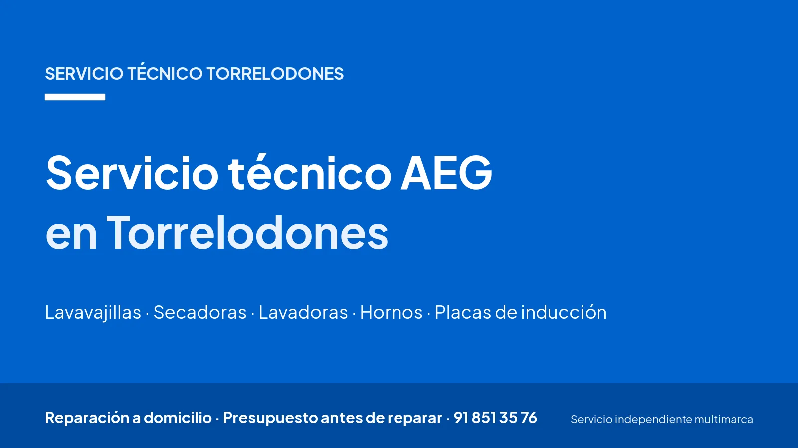 Servicio técnico AEG en Torrelodones: reparación a domicilio de lavavajillas, secadoras, lavadoras, hornos y placas